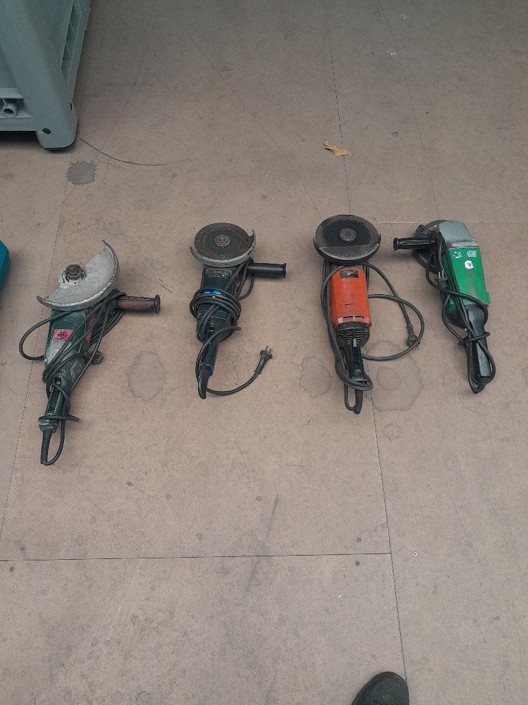 4 Slijptollen, Doe-het-zelf en Verbouw, Gereedschap | Slijpmachines, Ophalen, Gebruikt, 1000 watt of meer, Haakse handslijpmachine