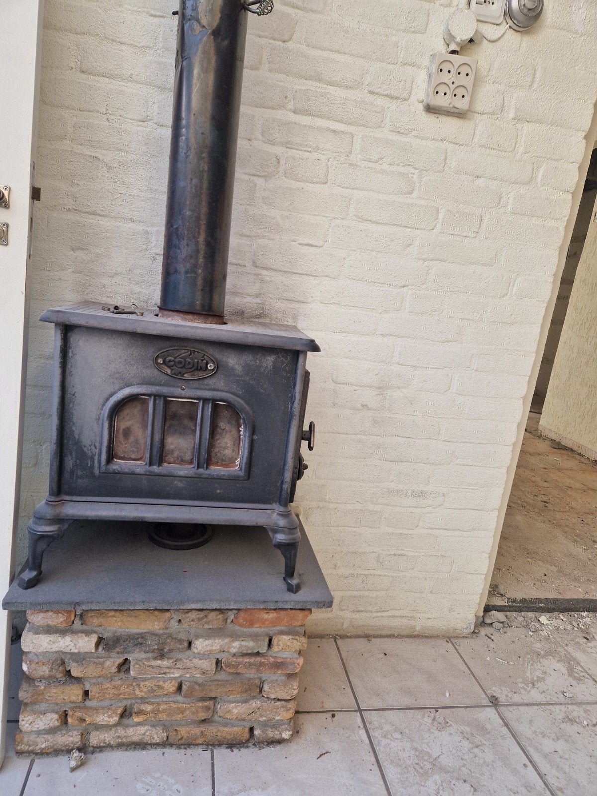 Robuuste Godin Houtkachel - Perfect voor warmte en sfeer, Ophalen, Gebruikt, Hout, Houtkachel
