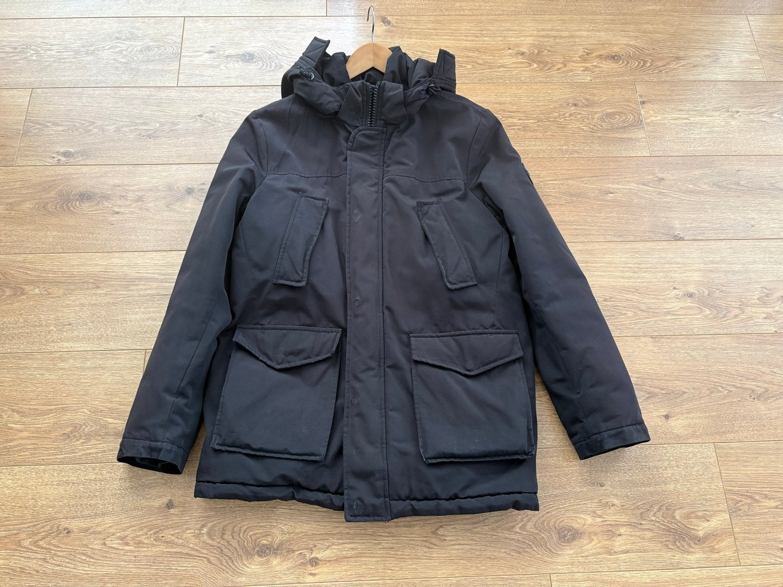Equalite Zwarte Winterjas Maat S - Goede Staat, Kleding | Heren, Ophalen of Verzenden, Gedragen, Maat 46 (S) of kleiner, Zwart