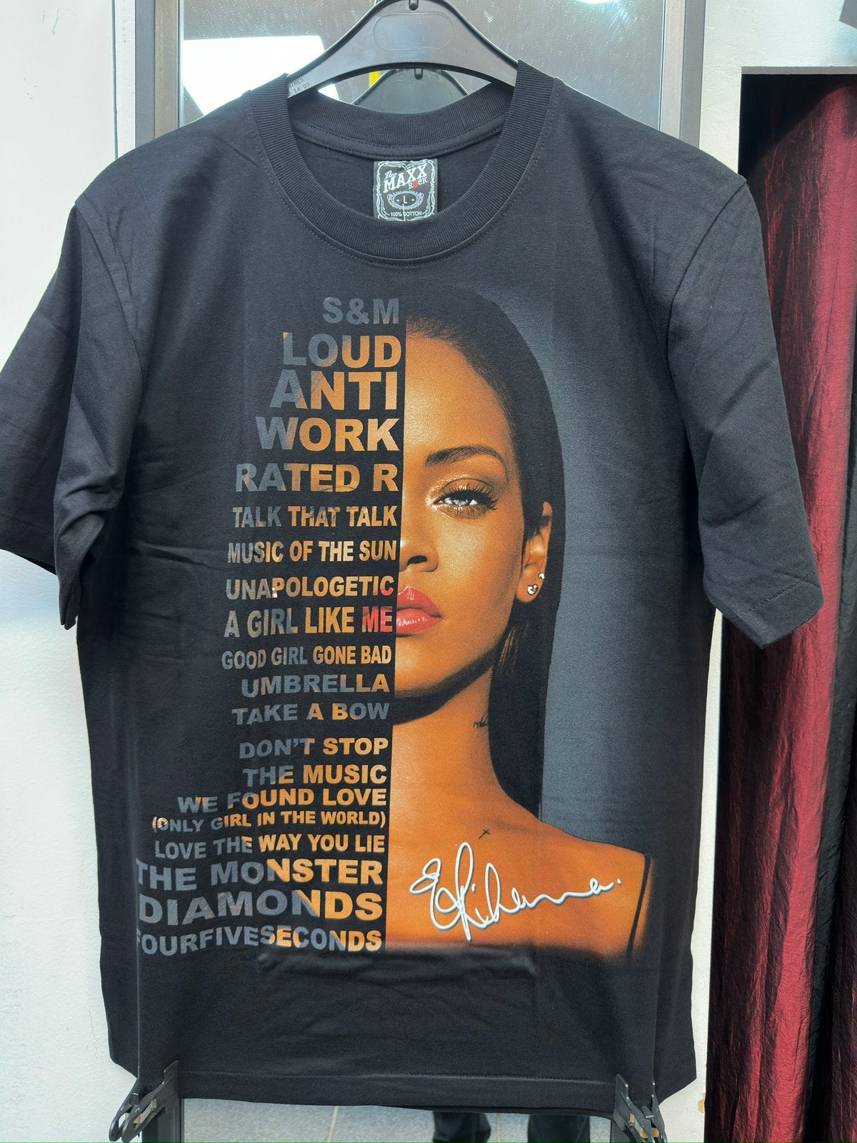 Rihanna t-shirt maat L, Ophalen of Verzenden, Nieuw, Maat 52/54 (L), Zwart