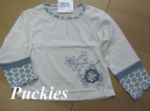 Dirkje meisjes longsleeve wit/blauw maat 98 NIEUW (8207) a, Meisje, Dirkje, Nieuw, Ophalen of Verzenden