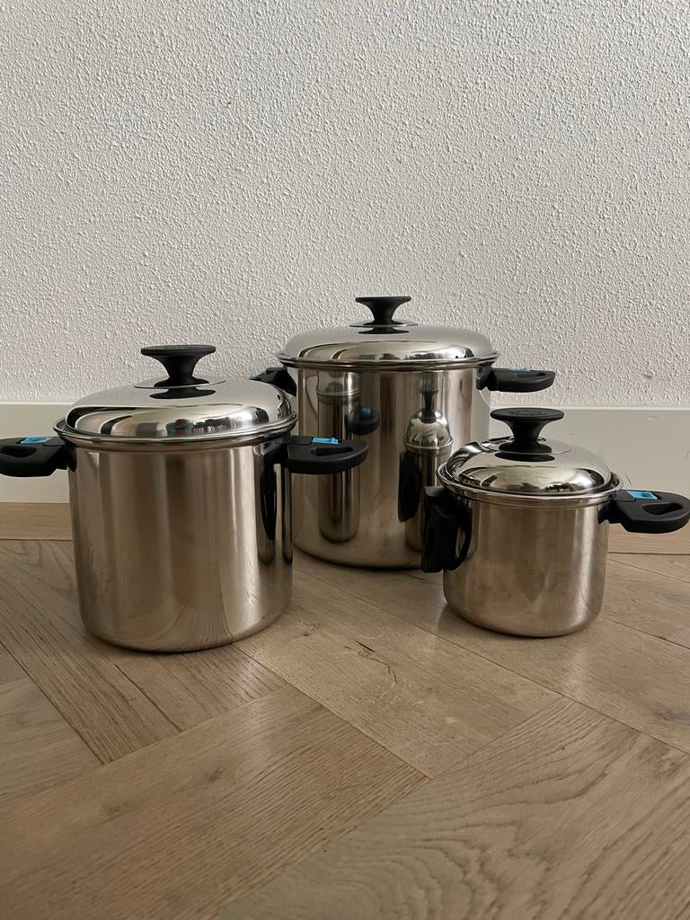 Bo Camp 3 delige Pannenset voor kamperen, Ophalen of Verzenden, Zo goed als nieuw