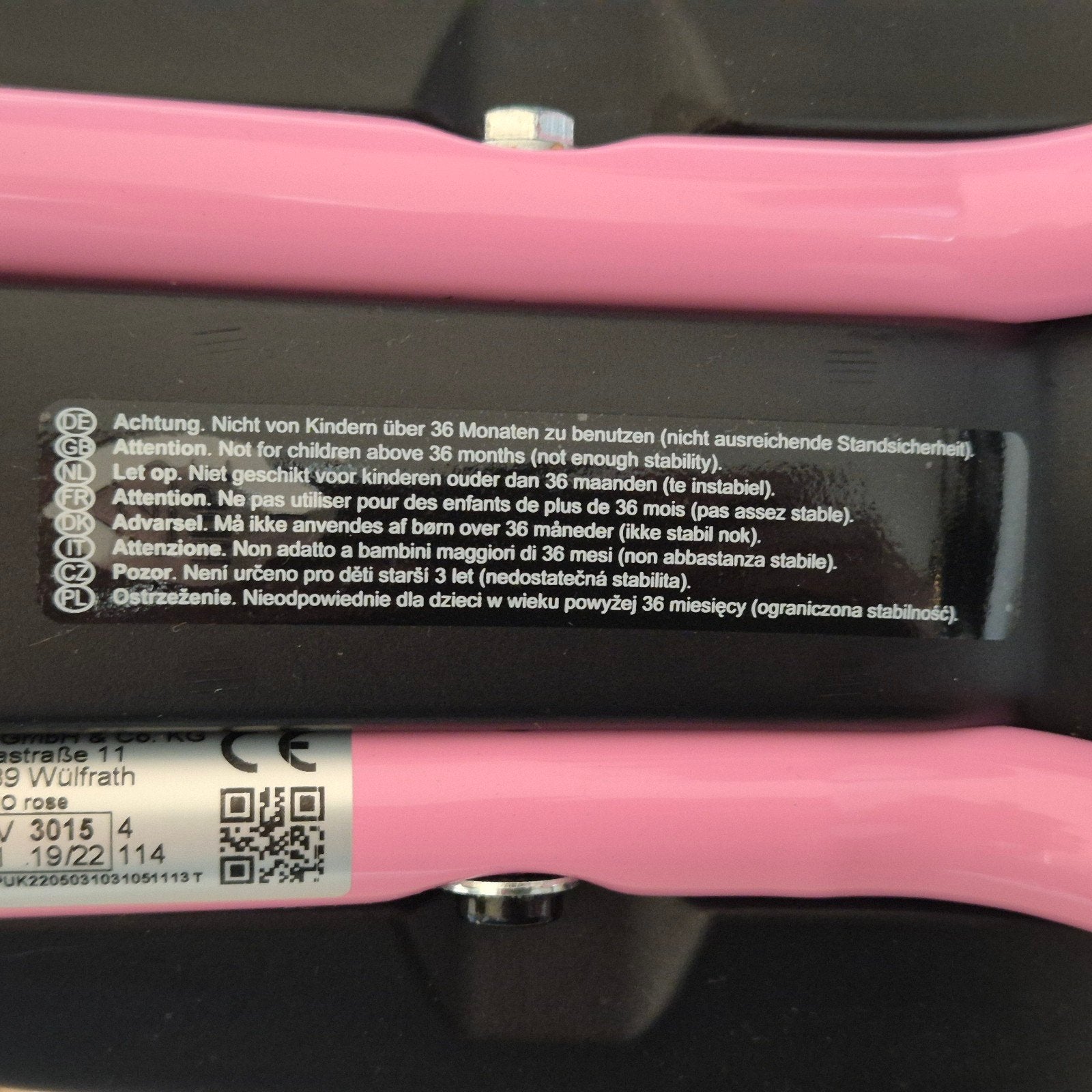 Foto 10 van Pukylino loopfiets roze - vanaf 1 jaar oud