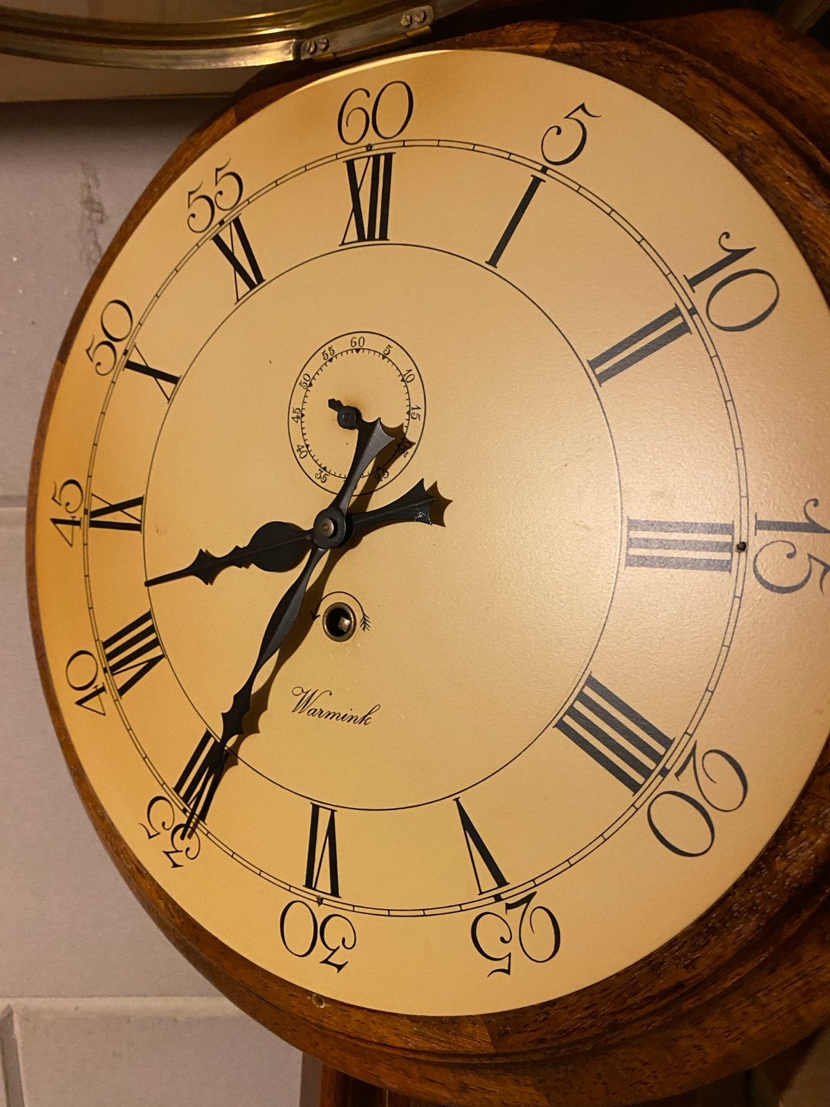 Warmink wandklok met slinger en secondewijzer, Antiek en Kunst, Ophalen