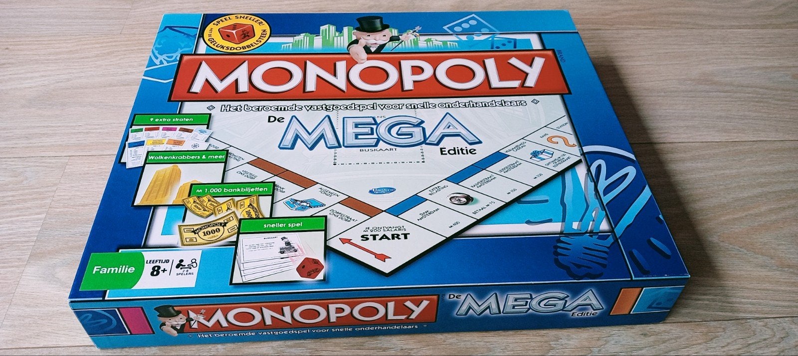 Mega Monopoly - Bijna Nieuw, Compleet Gezelschapsspel, Hobby en Vrije tijd, Ophalen of Verzenden, Zo goed als nieuw