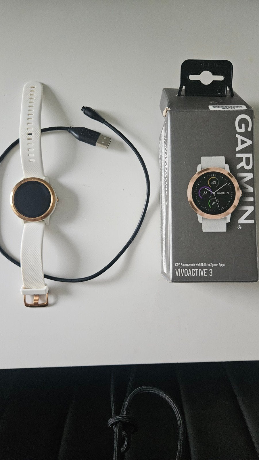 Garmin Vivoactive 3 GPS Smartwatch Wit/Roségoud, Sieraden, Tassen en Uiterlijk, Smartwatches, Gebruikt, Wit, Garmin, Ophalen of Verzenden