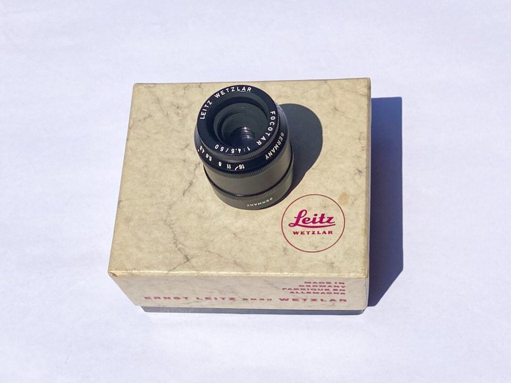 Leica, Leitz Focotar, Verzenden, Zo goed als nieuw, Macrolens