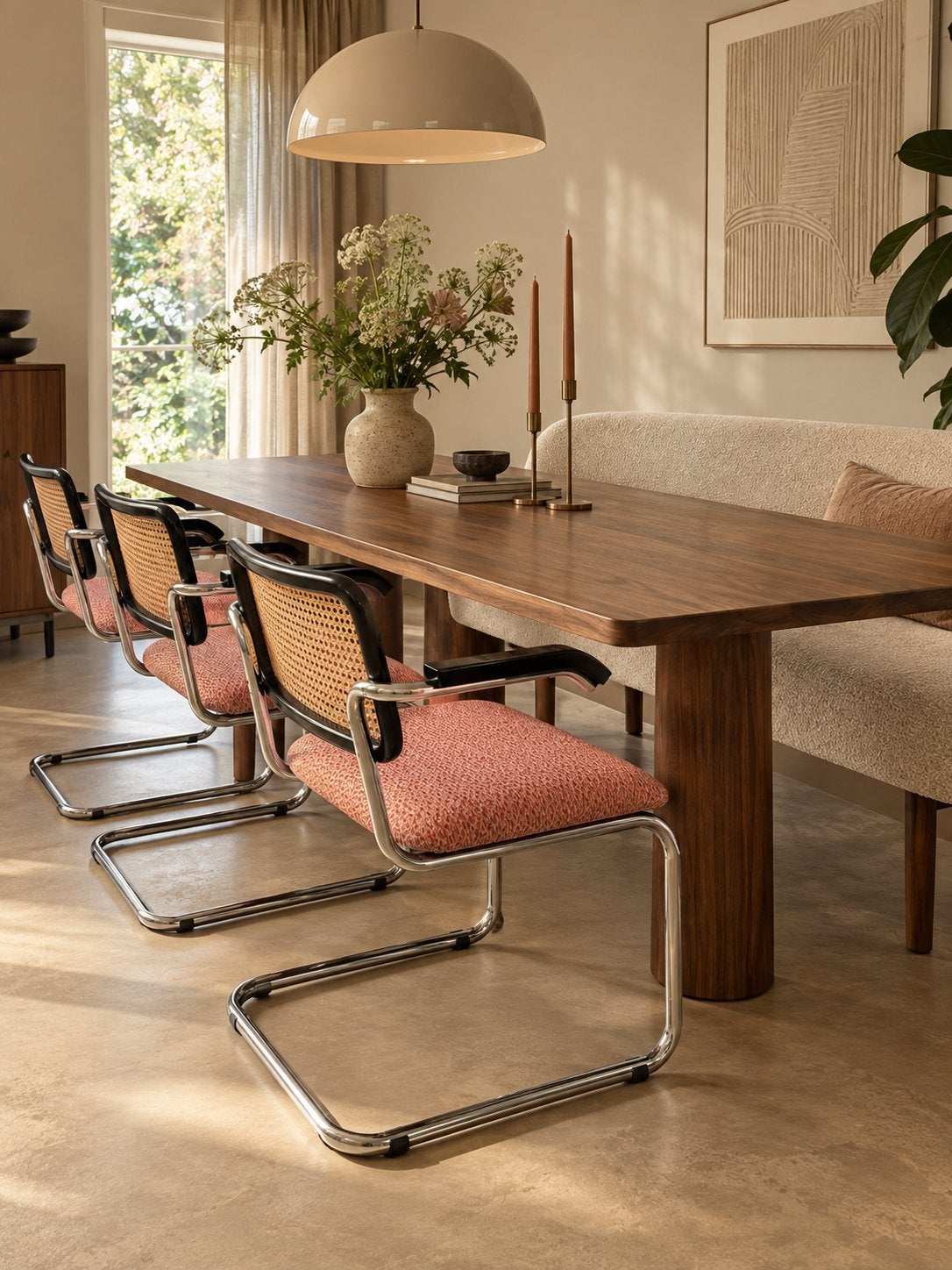 3x Cesca B64 Stijl Stoelen Gerestyled met Armleuning, Ophalen, Overige kleuren, Drie, Hout