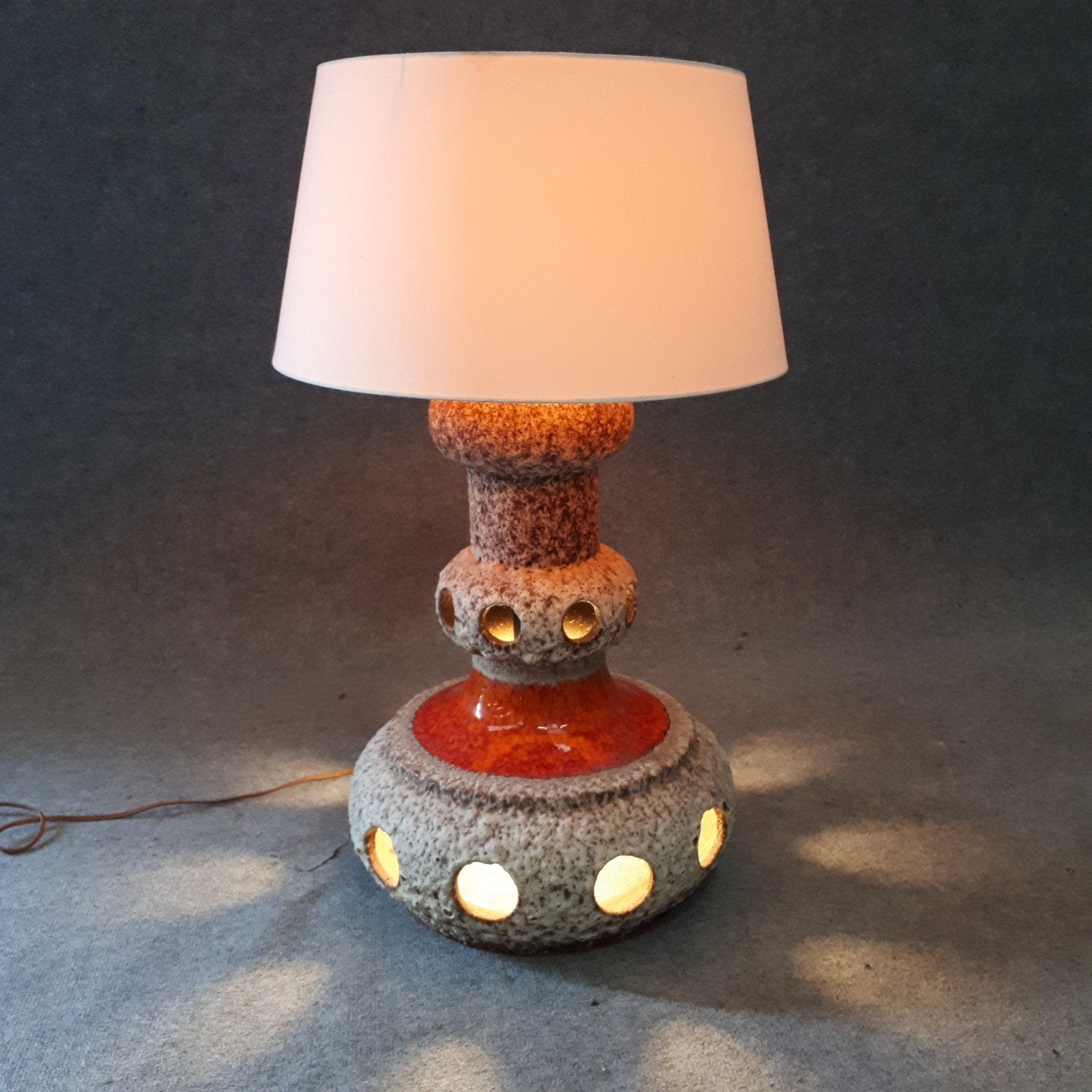 Vintage vloerlamp, Ophalen, Steen/keramiek, Minder dan 100 cm