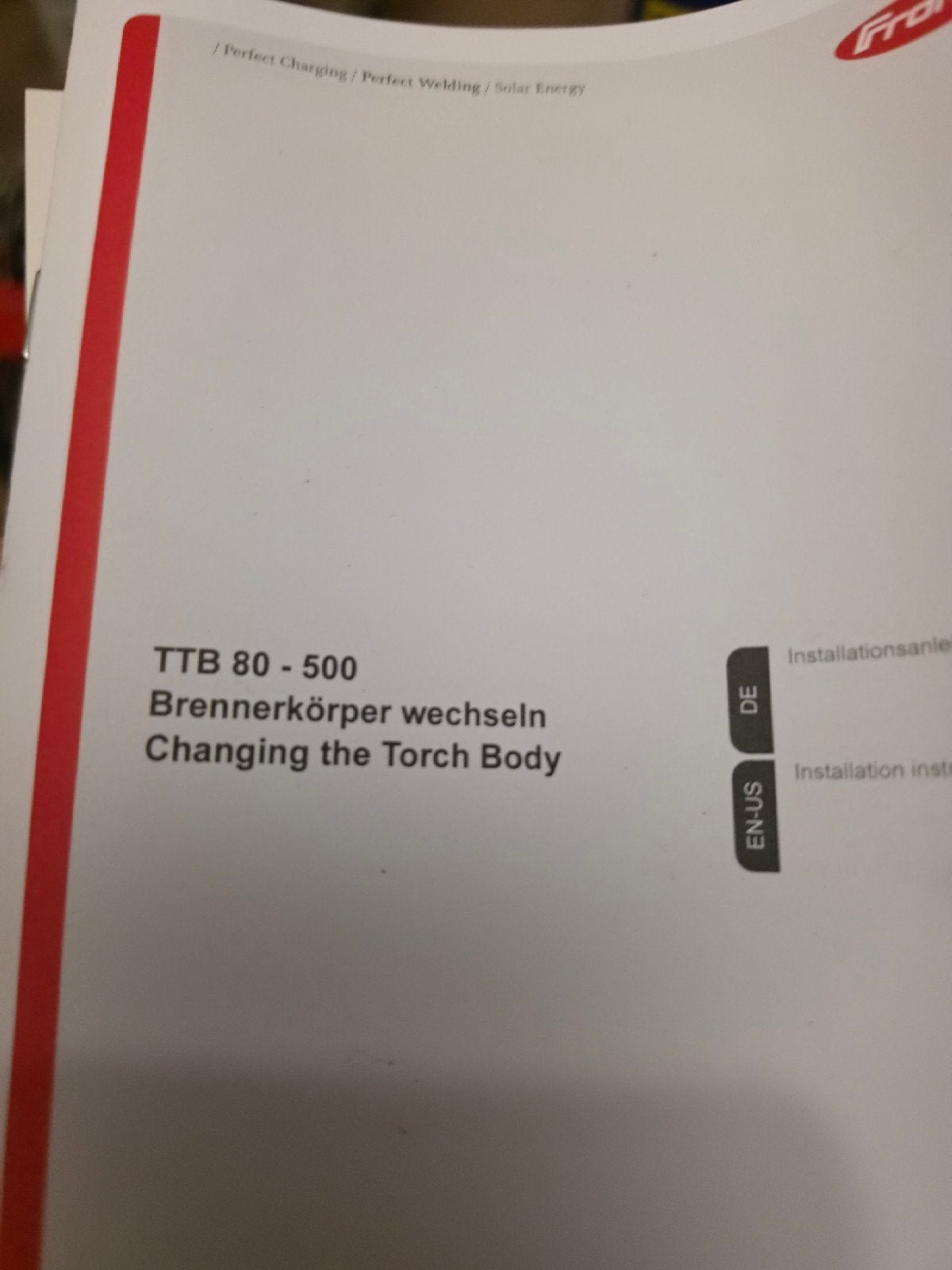 Fronius TTB 80-500 TIG Toorts Body - Nieuw, Ophalen, Nieuw, 250 ampère of meer, Tig