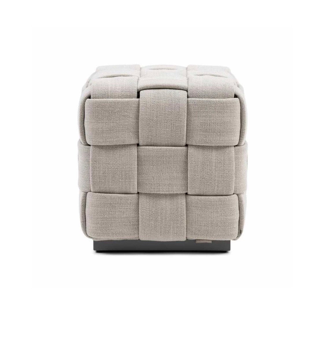 Nieuw! Rivièra Maison Room 48 Stool Pouf 40x40 FabFlax, Ophalen, Minder dan 50 cm, Vierkant, Nieuw