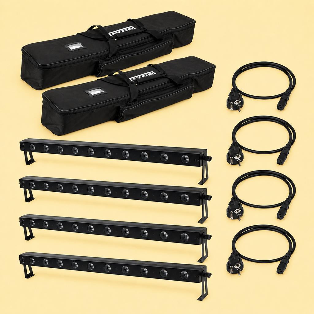 Ayra LED Tri-Bar pixelbar lichtset + tassen + kabels, Muziek en Instrumenten, Licht en Laser, Ophalen, Nieuw, Licht