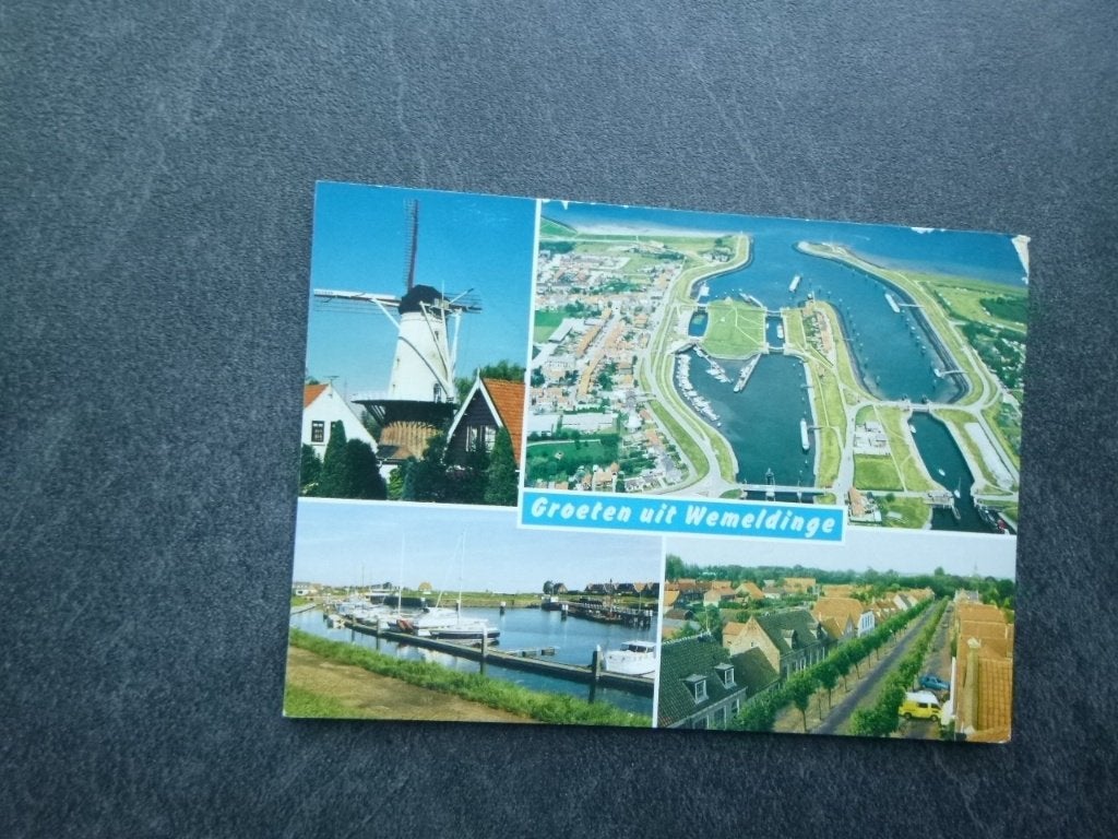 Wemeldinge, sluizen complex/molen/jachthaven/luchtfoto, Verzenden, 1980 tot heden, Gelopen, Noord-Brabant