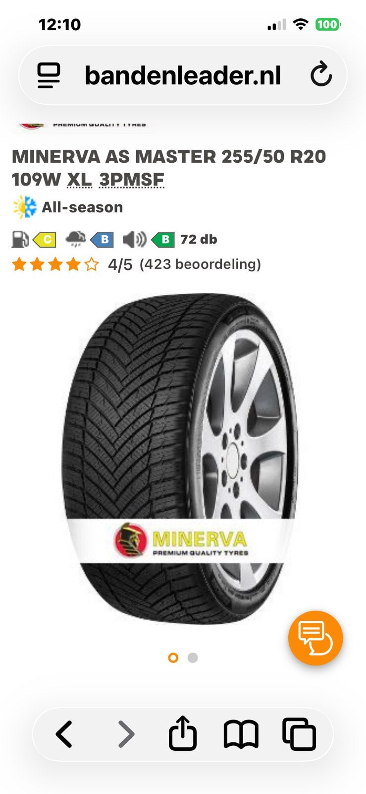 All Seasons Minerva 20 inch Demo, Nieuw, Ophalen of Verzenden, All Season, Band(en)