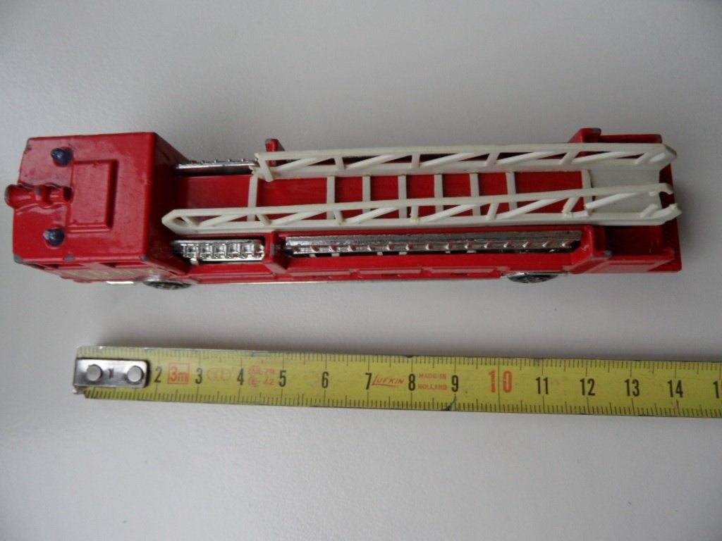 Majorette no 319 Pompier Grande Echelle, Ophalen of Verzenden, Gebruikt, Auto