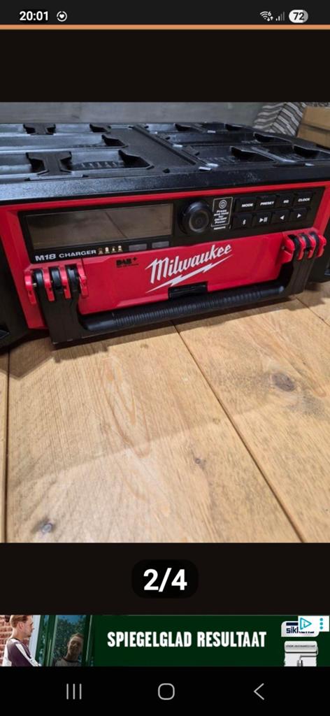 Te koop gevraagd Milwaukee packout radio M18 PRCDAB+-0, Ophalen of Verzenden, Gebruikt, Bouwradio