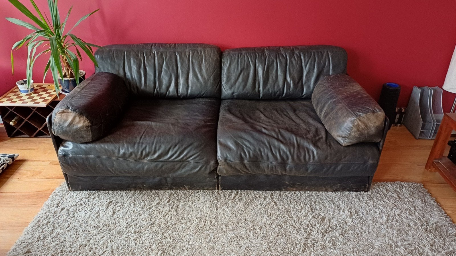 De Sede DS 76 slaapbank, Ophalen, Gebruikt, Tweepersoons, Leer
