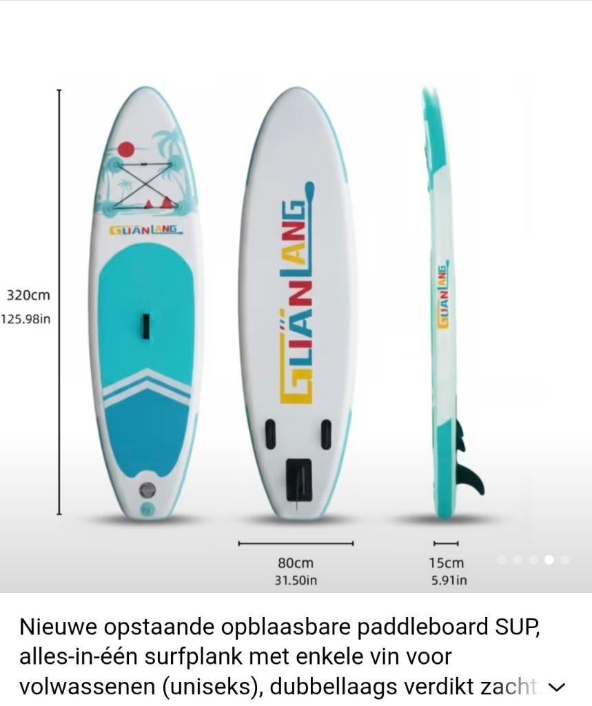 Nieuwe sup met alles erbij in originele verpakking, Watersport en Boten, Suppen, Ophalen of Verzenden, Nieuw, SUP-boards