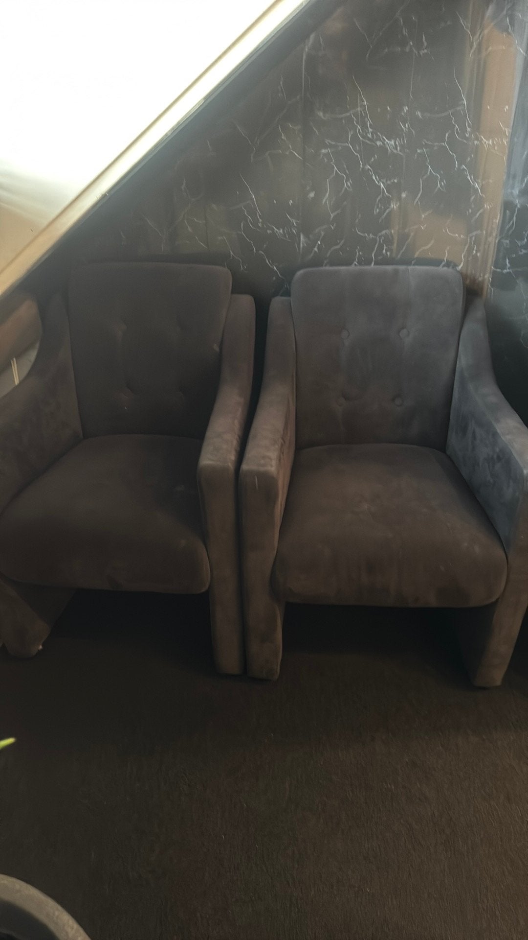 Set van 2 luxe eetkamerfauteuils / armstoelen - zwart, Ophalen, Kunststof, Nieuw, 75 tot 100 cm