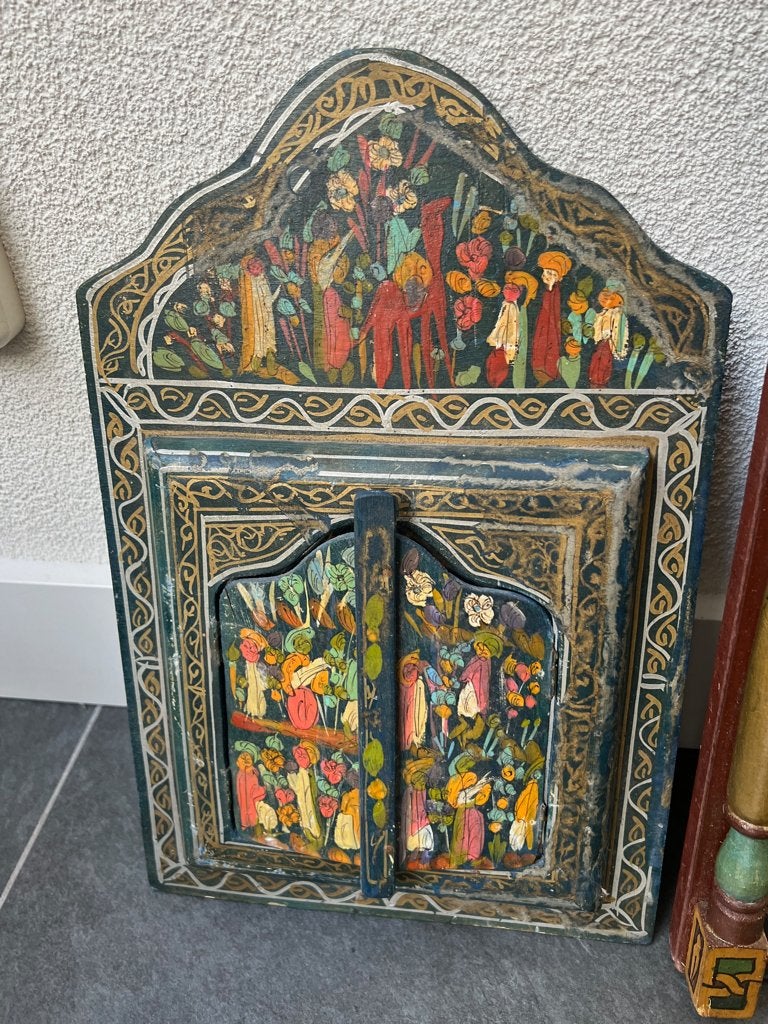 Oosterse Marokko spiegels handbeschilderd oud vintage, Gebruikt, Ophalen of Verzenden, https://verburgtvintage.nl/#contact, Schipluidenlaan 20 5035KJ Tilburg