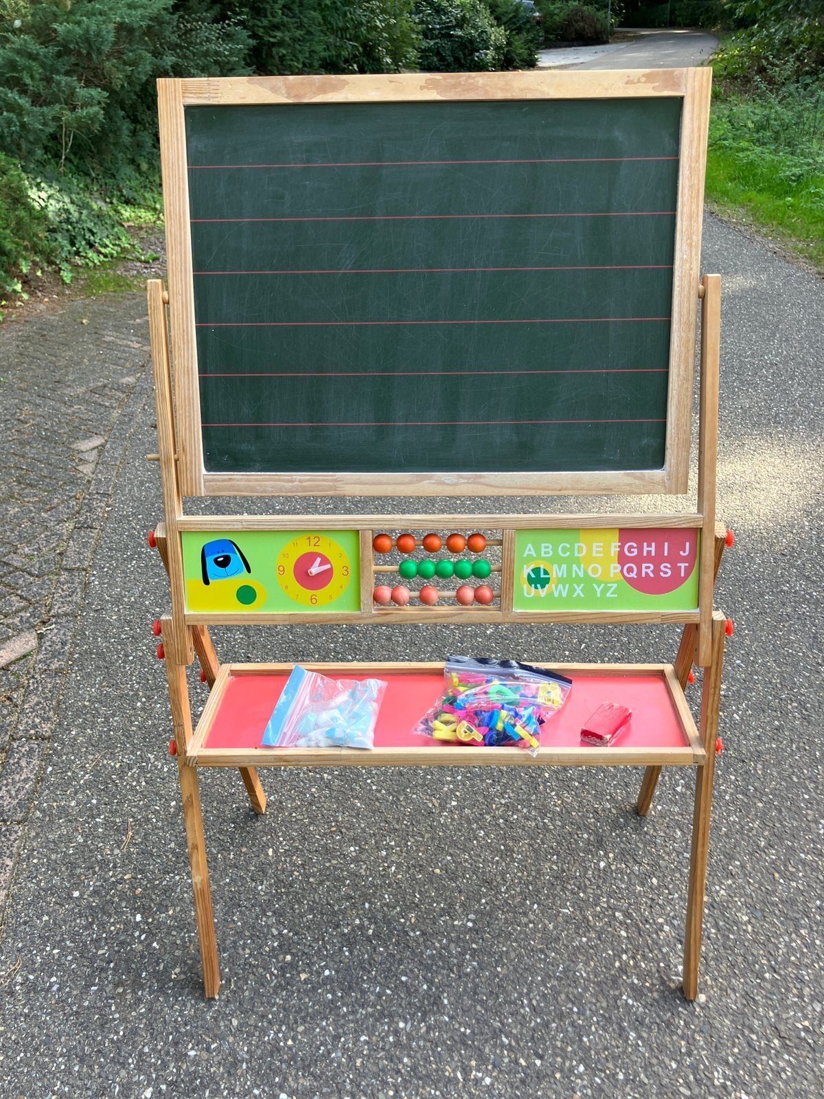 Krijt- en magneetbord, Ophalen, Gebruikt