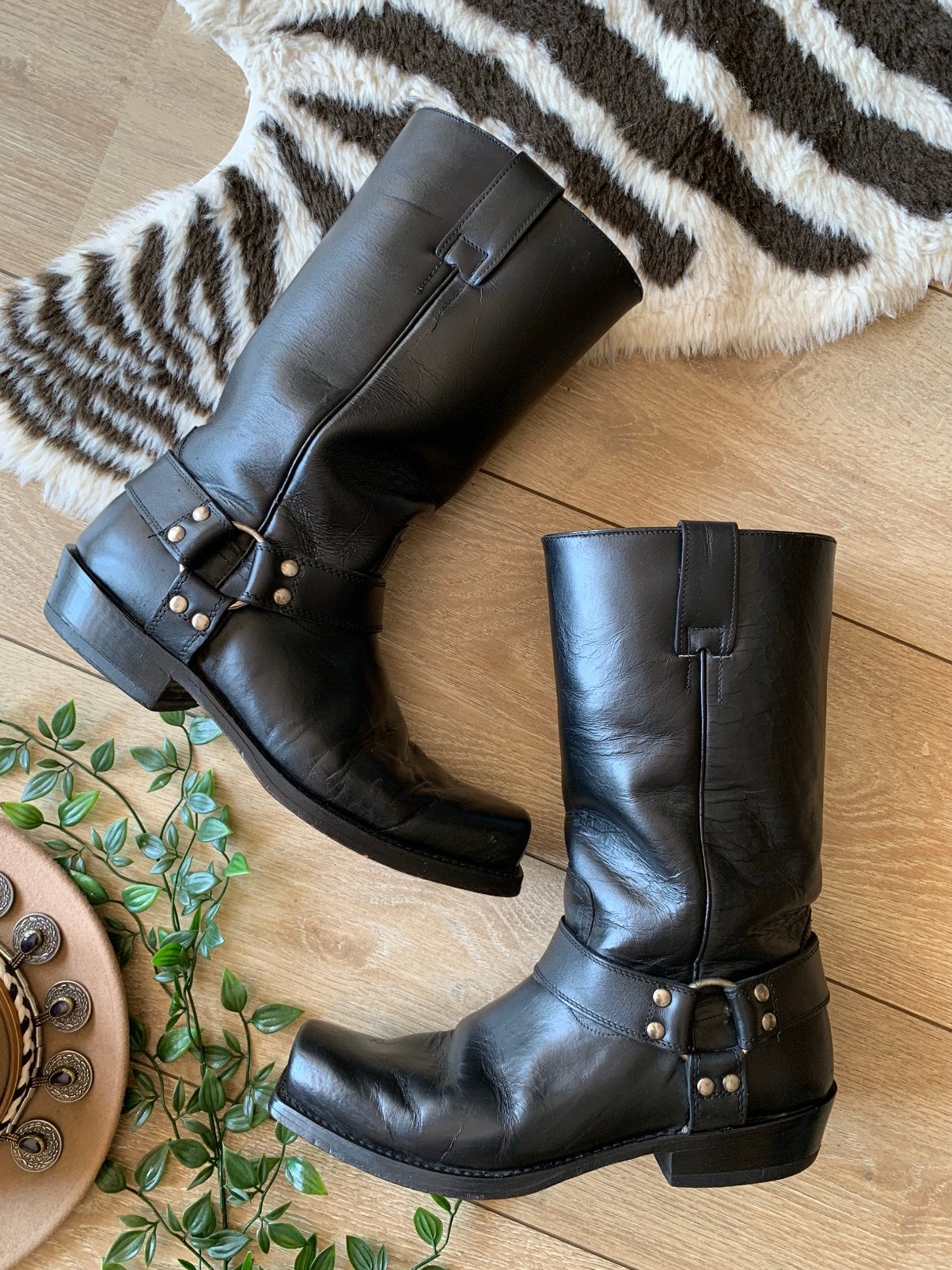 Buffalo bikerboots 46 western boots bohemian laarzen, -, Zwart, -, Boots