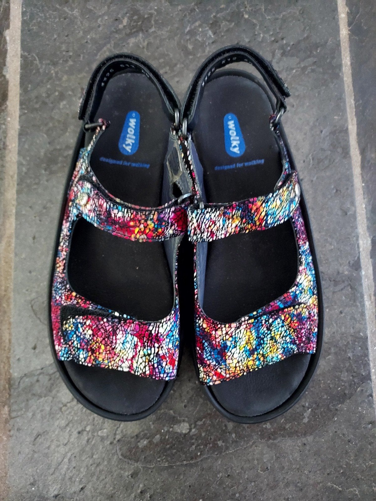 Walky Sandalen Maat 40 - Kleurrijk en Comfortabel, Wolky, Overige kleuren, Zo goed als nieuw, Sandalen of Muiltjes