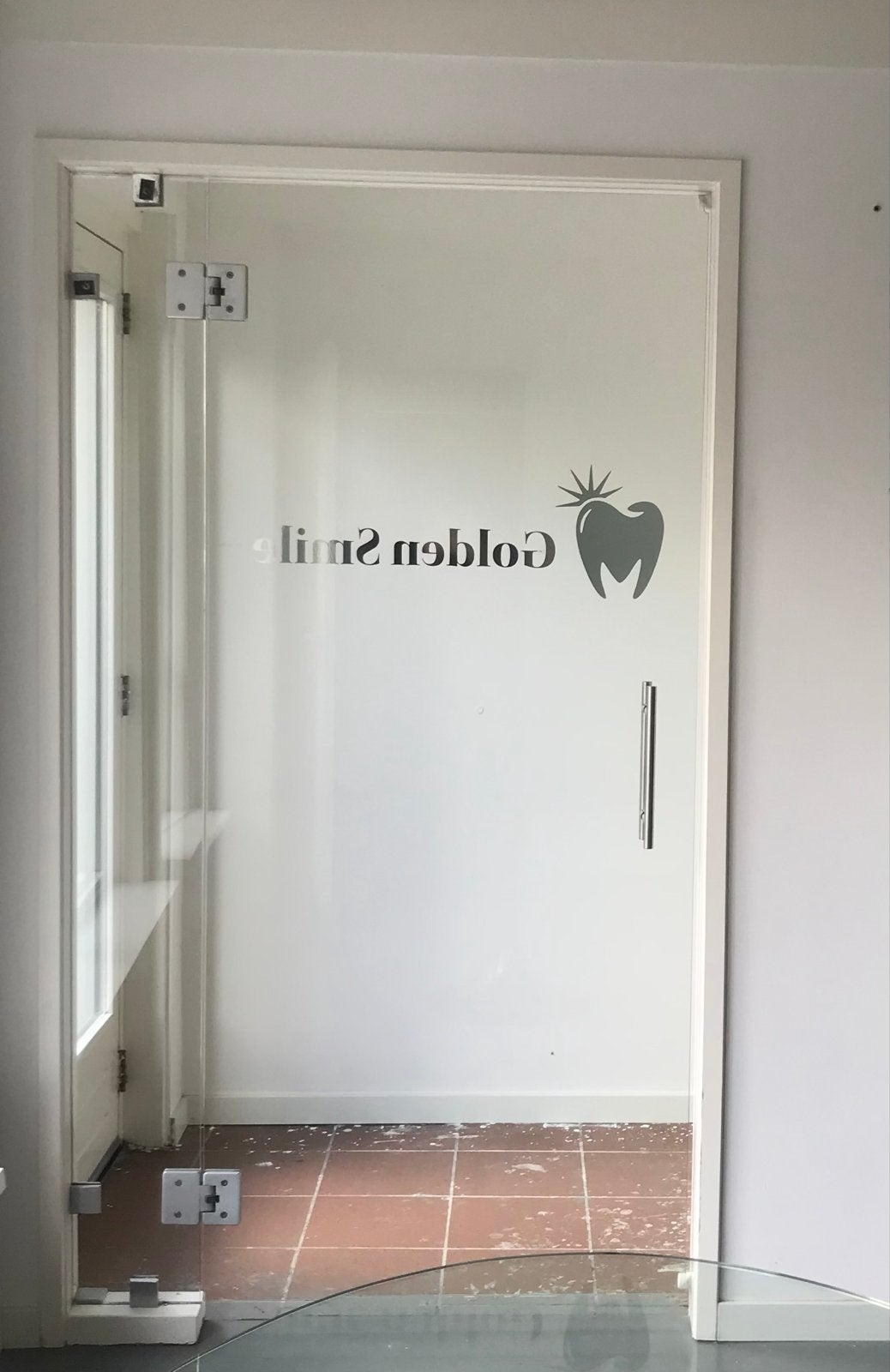Gehard glazen binnendeur met zijraam - chroom/goud, Ophalen, Gebruikt, 80 tot 100 cm, Binnendeur