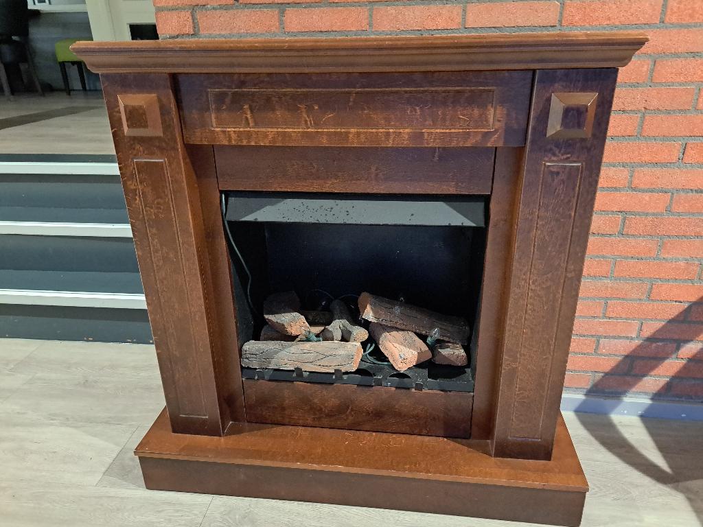 Sier Openhaard met lampjes., Ophalen, Gebruikt, Vrijstaande haard, Houthaard