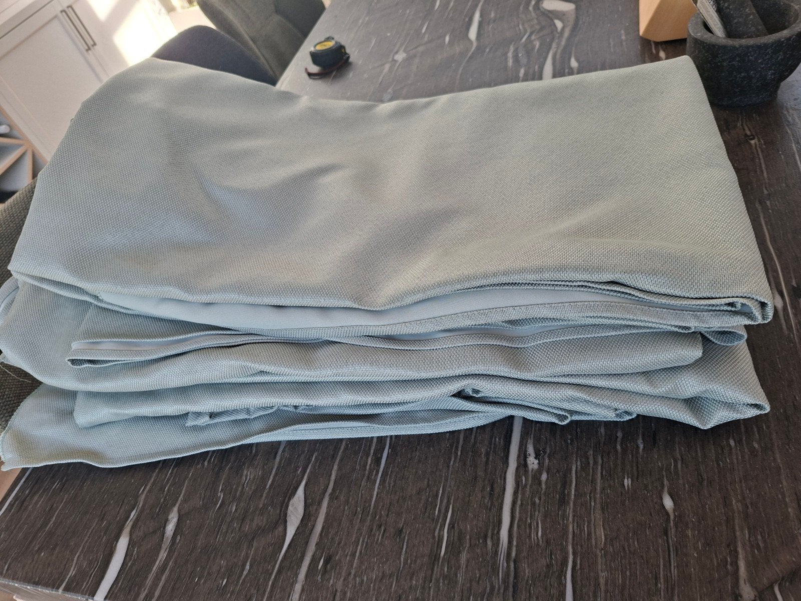 Ikea half verduisterende gordijnen (3 paar), Ophalen, Gebruikt, 300 cm, Blauw