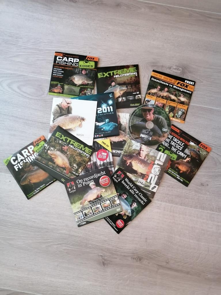 DVD's karpervissen: Nash, Fox, Korda en meer, Ophalen of Verzenden, Gebruikt