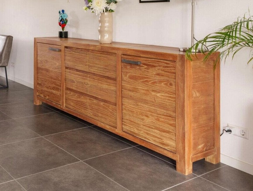 Teakhouten dressoir Henders & Hazel, Ophalen, Gebruikt, Teakhout, 200 cm of meer