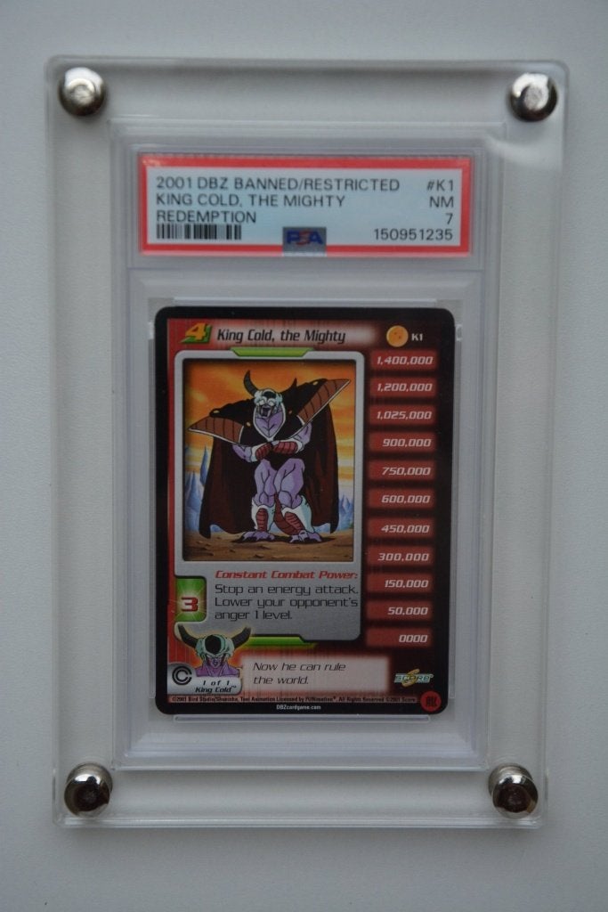 Dragonball Z Score King Cold The Mighty LV4 Redemption PSA 7, Ophalen of Verzenden, Gebruikt, Losse kaart