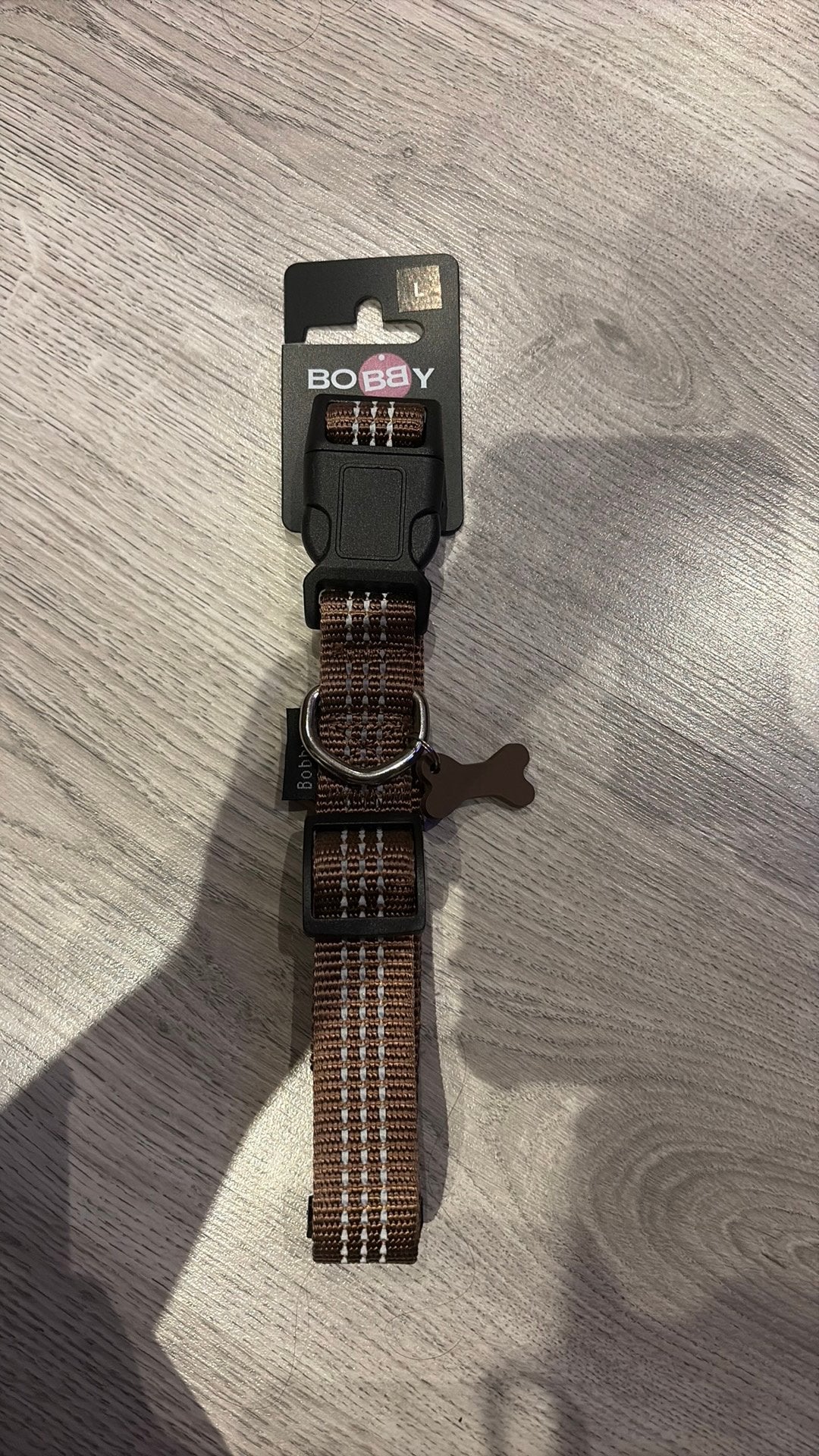 Honden halsband bobby bruin maat L, Dieren en Toebehoren, Ophalen of Verzenden, Nieuw