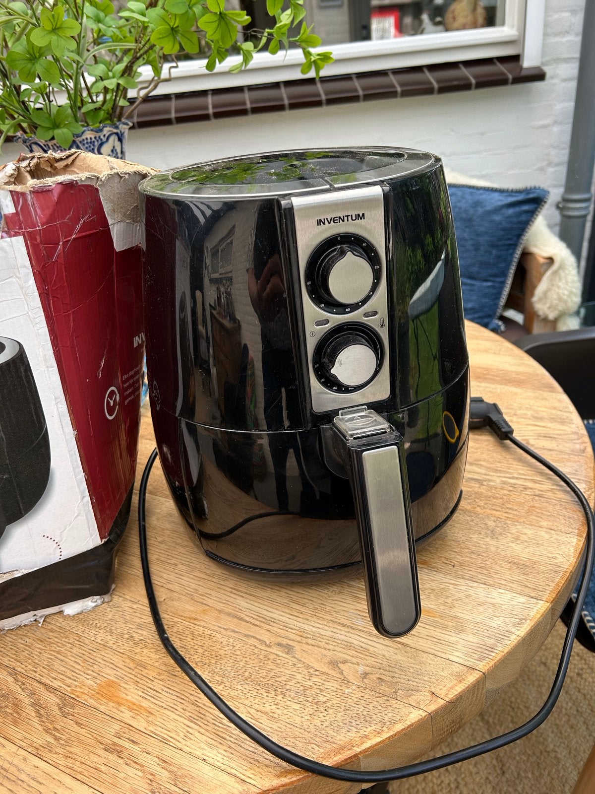 Inventum Airfryer GF252HL - Gebruikt, nog goed voor ronde tw, Ophalen, Gebruikt, Airfryer, 750 t/m 999 gram