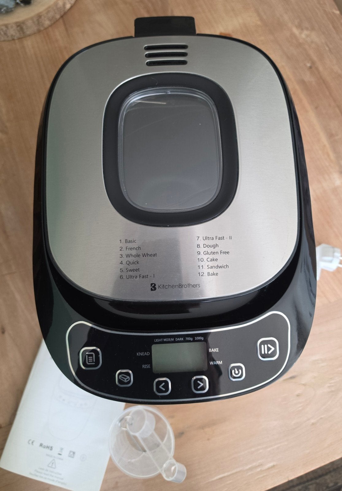 Broodbakmachine KitchenBrothers, Ophalen, Zo goed als nieuw, Met timer, Kijkvenster