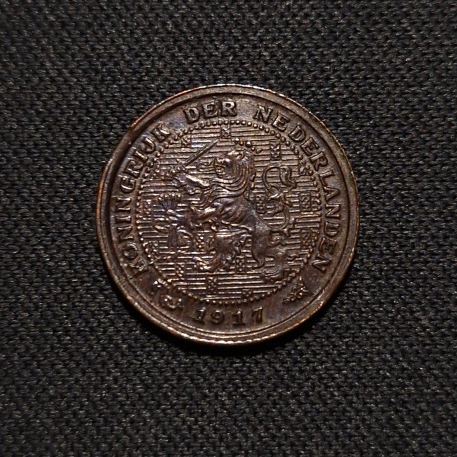 1/2 cent 1917, Verzenden, Koningin Wilhelmina, Overige waardes, Losse munt