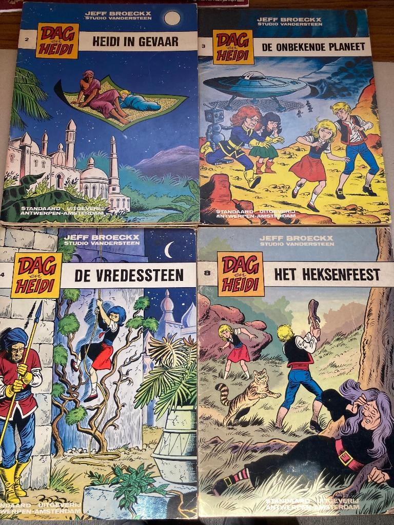 T.K. nog 6 Stripboeken van Dag en Heidi door Jeff Broeckx, Boeken, Stripboeken, Meerdere stripboeken, Ophalen of Verzenden, Gelezen