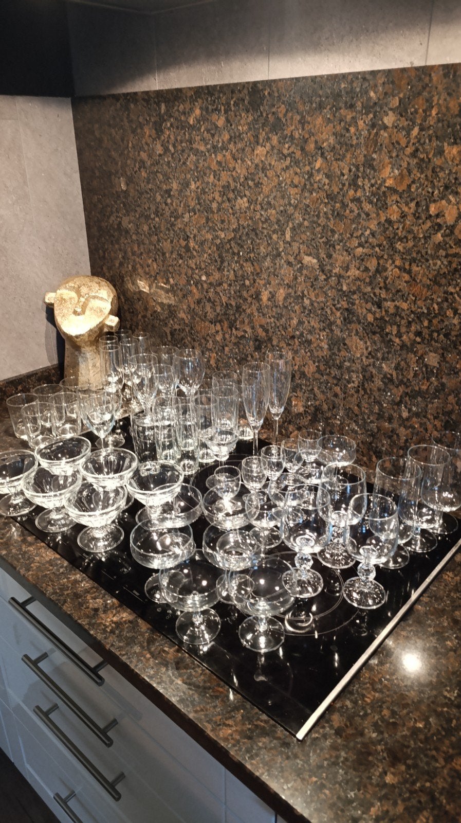 Grote partij diverse glazen, Ophalen, Glas of Glazen, Gebruikt, Vintage