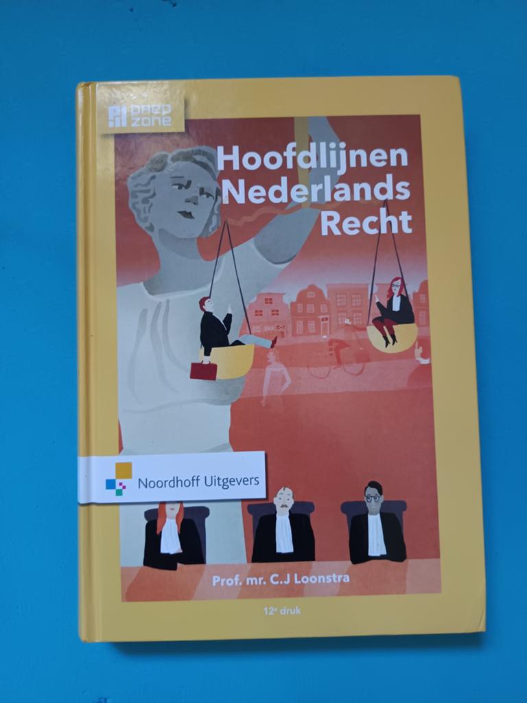 Hoofdlijnen Nederlands Recht - 12e druk, Boeken, Studieboeken en Cursussen, Zo goed als nieuw, HBO, Gamma, Ophalen of Verzenden