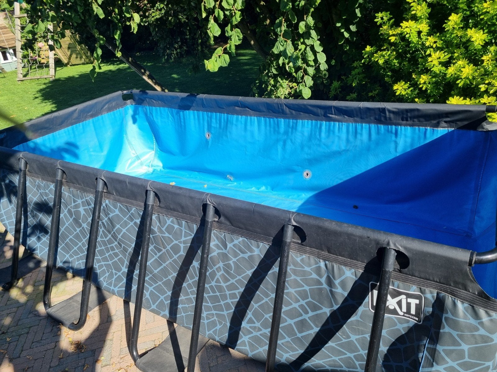 EXIT Toys Opzetzwembad 200x400 met pomp en trap, Ophalen, Gebruikt, 80 tot 120 cm, Minder dan 200 cm