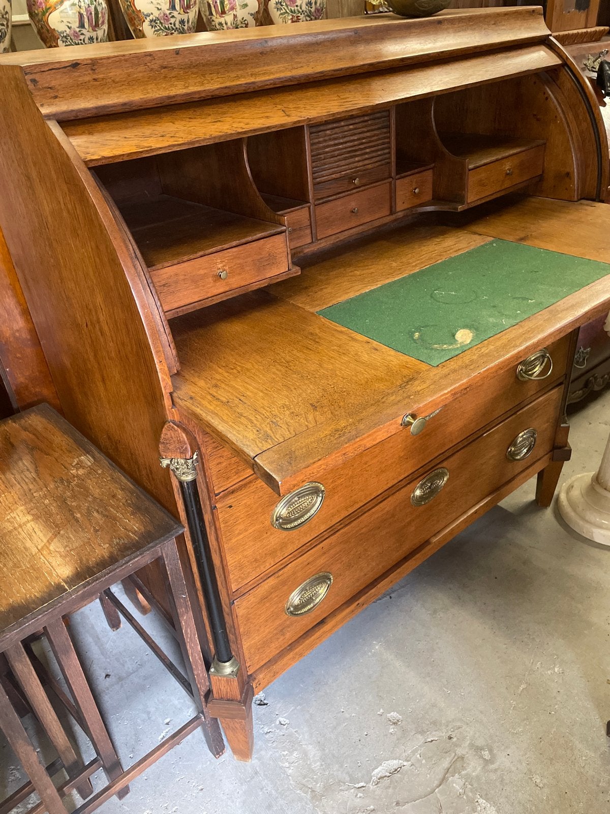 Antiek Rolluikbureau / Cilinderbureau - Eikenhout, Ophalen