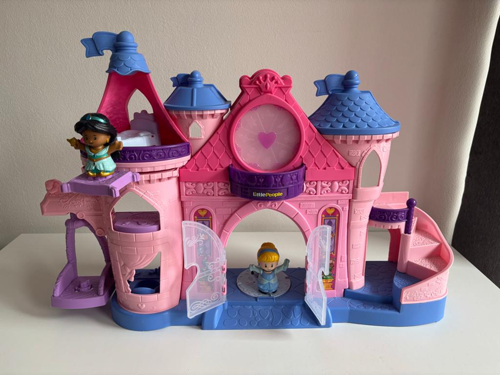 Fisher-Price Little People Disney Prinsessen Kasteel, Ophalen, Zo goed als nieuw, Speelset, Met licht