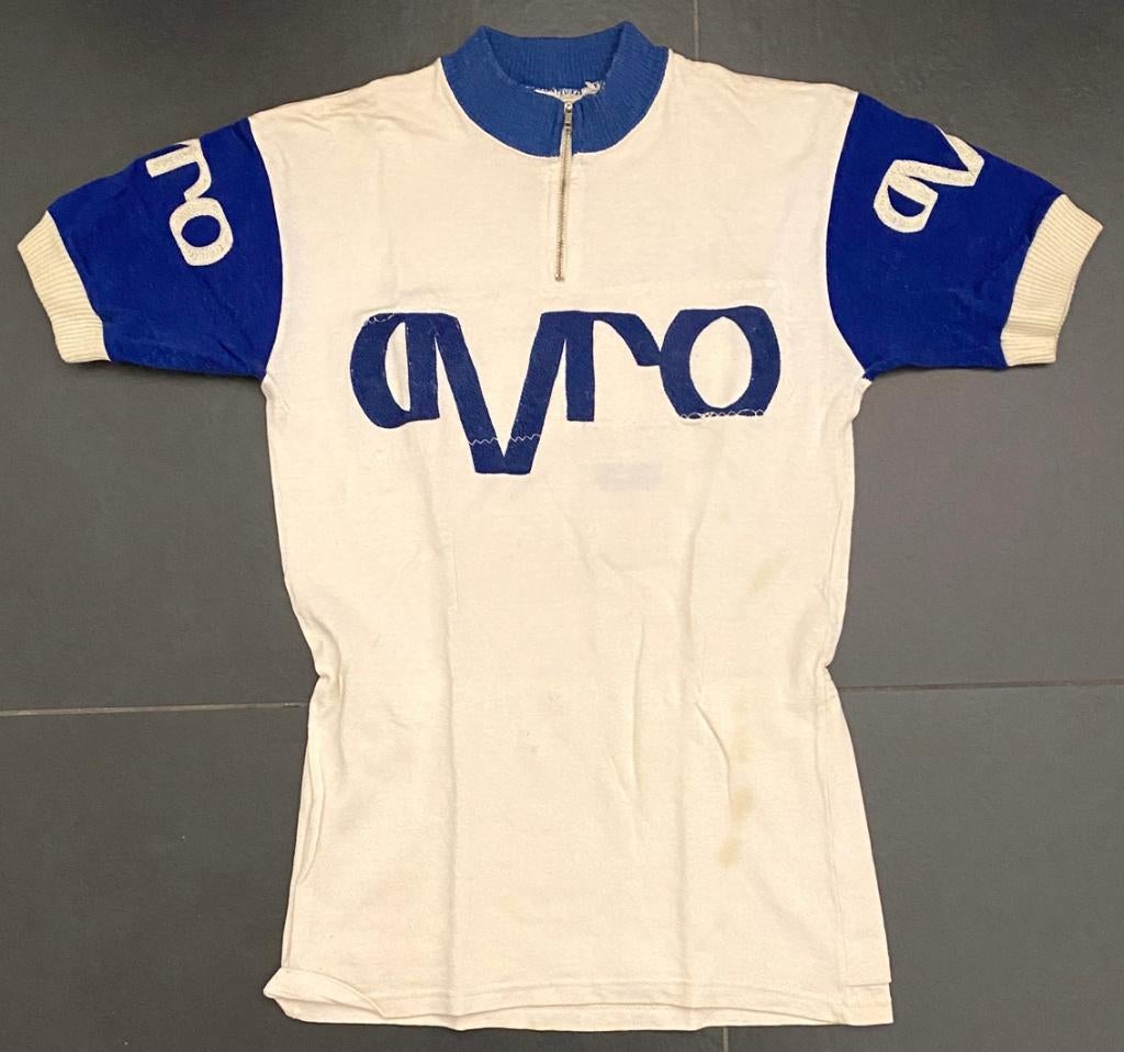Wollen vintage wielertrui AVRO – jaren 60, Ophalen of Verzenden, Overige typen