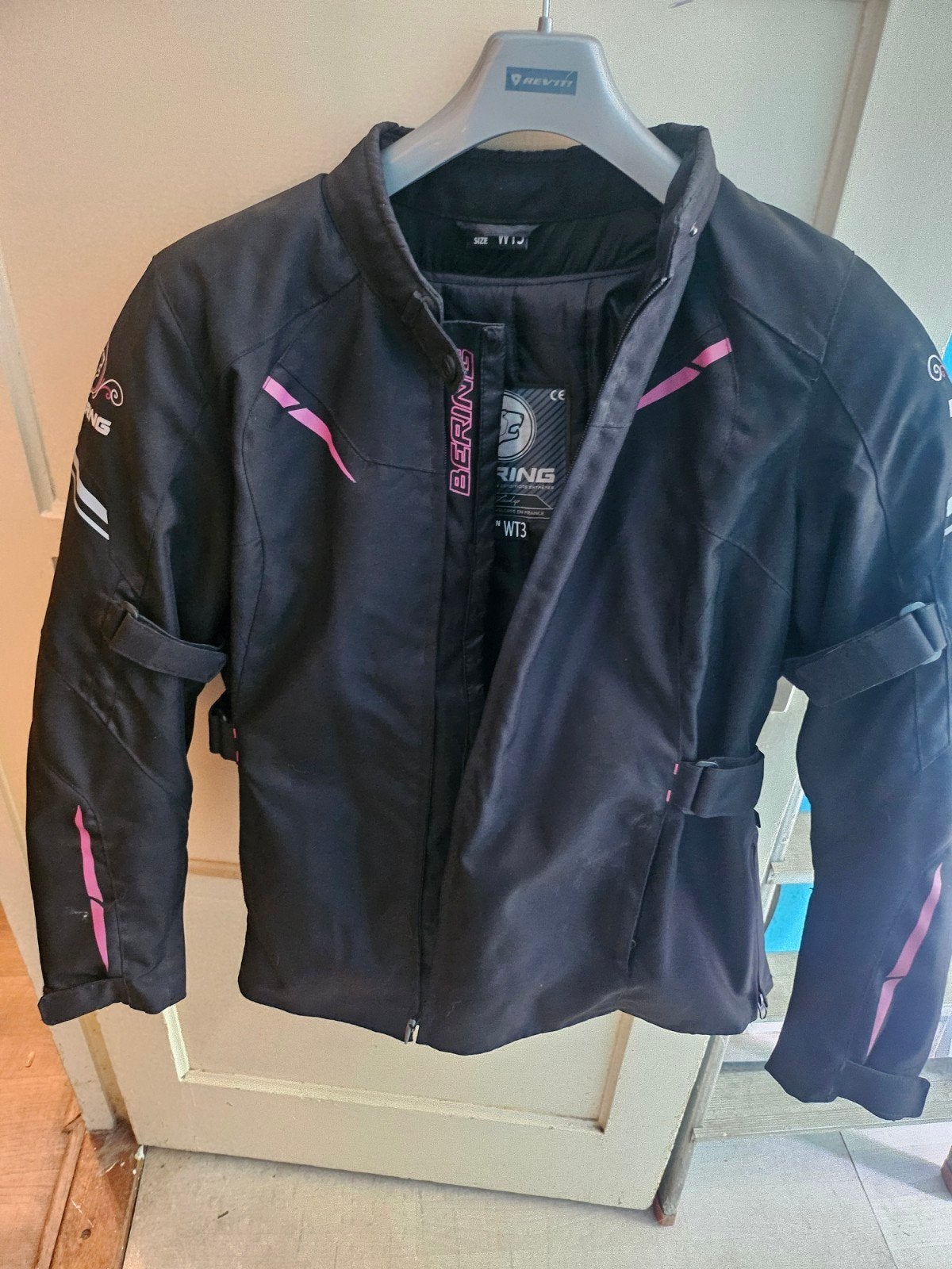Bering Lady Queen WT3 Motorjas - Zwart/Roze, Motoren, Kleding | Motorkleding, Jas | textiel, Ophalen of Verzenden, Bering, Dames