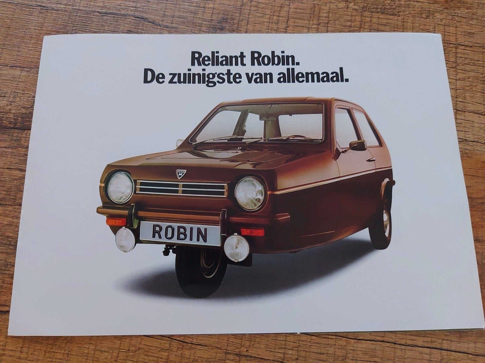 Keurige Reliant Robin driewieler folder, Ophalen of Verzenden, Zo goed als nieuw, Overige merken