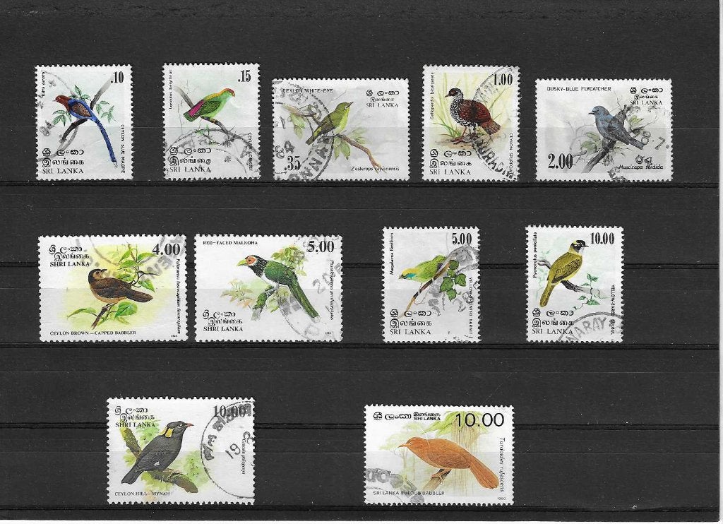 Postzegels Sri Lanka Vogels birds, Ophalen of Verzenden, Gestempeld, Zuid-Azië