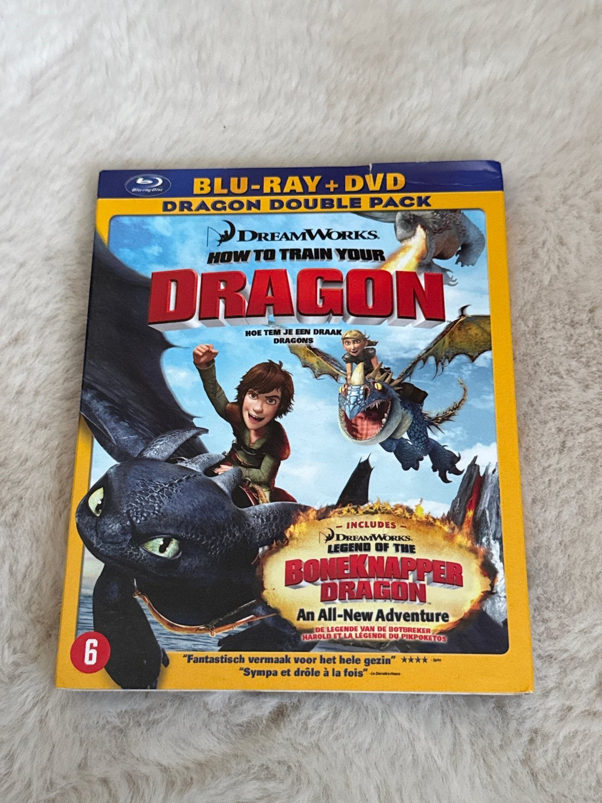 How to Train Your Dragon - Blu-Ray + DVD Double Pack, Overige typen, Ophalen of Verzenden, Zo goed als nieuw, 6 tot 9 jaar