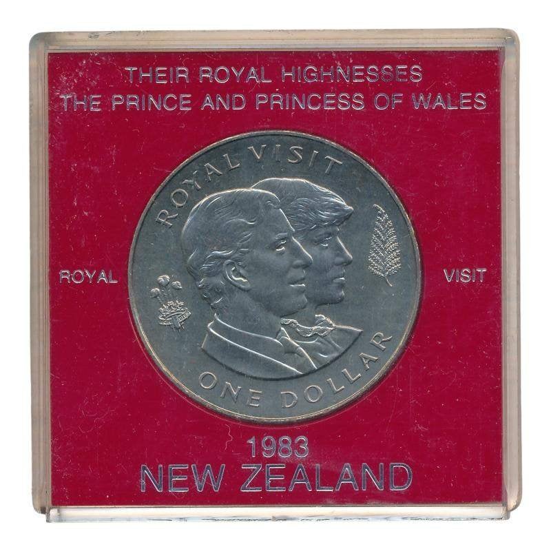 Nieuw-Zeeland 1 Dollar 1983 Royal Visit Charles & Diana in