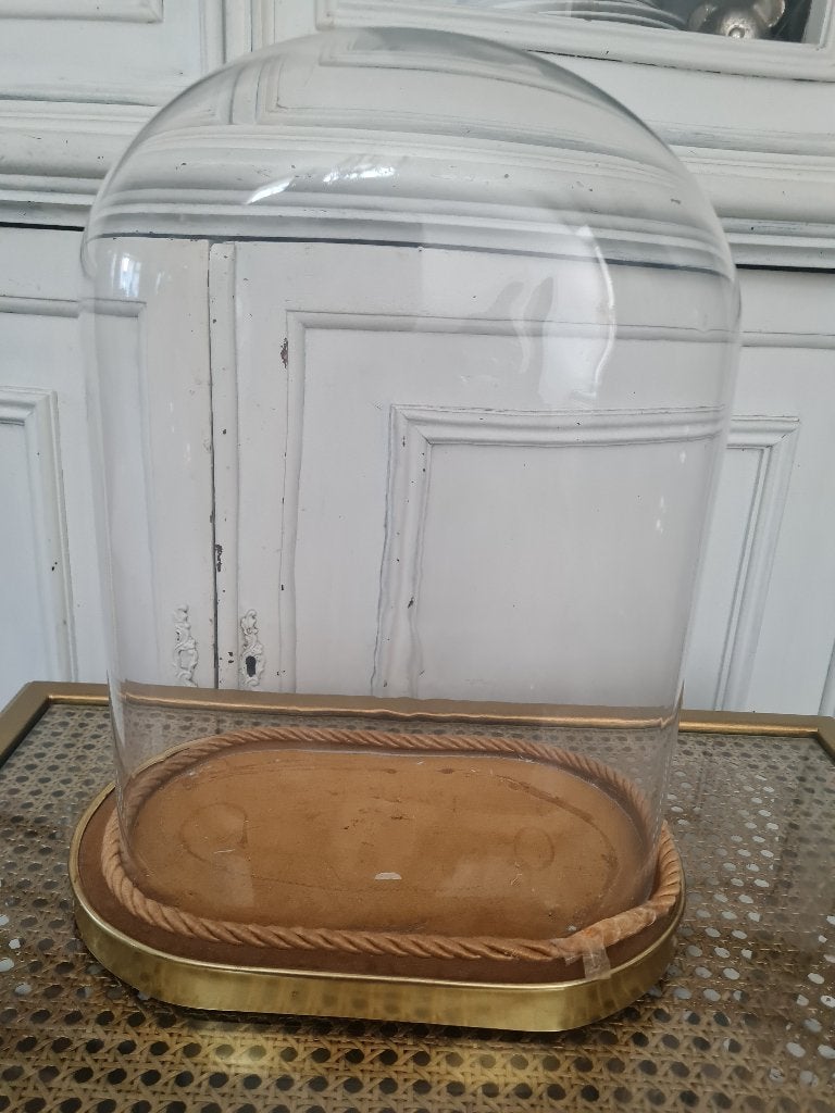 Vintage mond geblazen ovale stolp